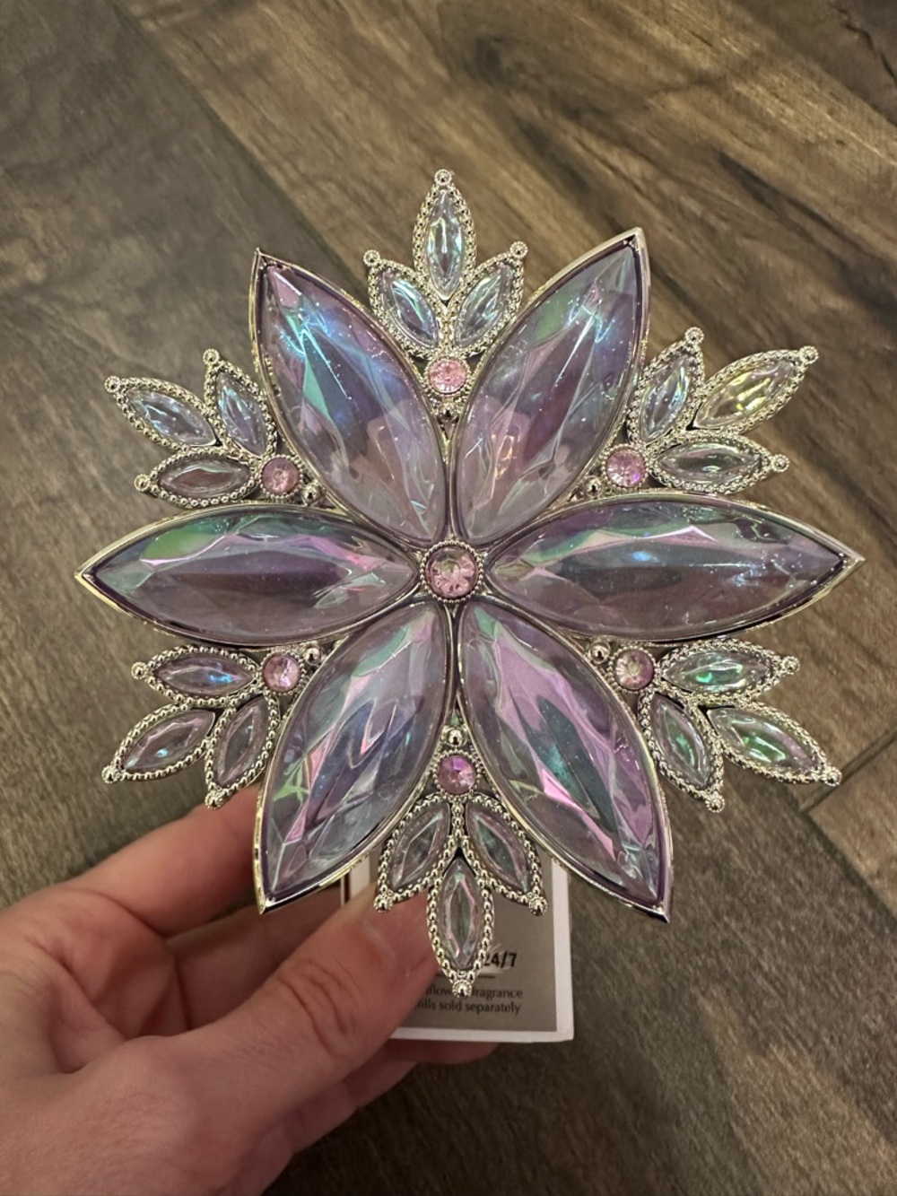 Bath & Body Works Iridescent Lavender Pink Jewel Flower Wallflower Plug-In - Picture 4 of 5